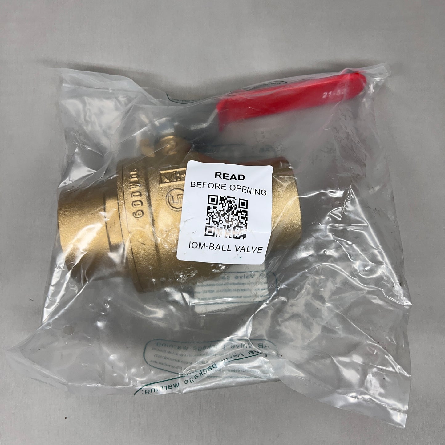 RED-WHITE VALVE Brass Ball Valve 2" 2.9 lb 5595AB (New)