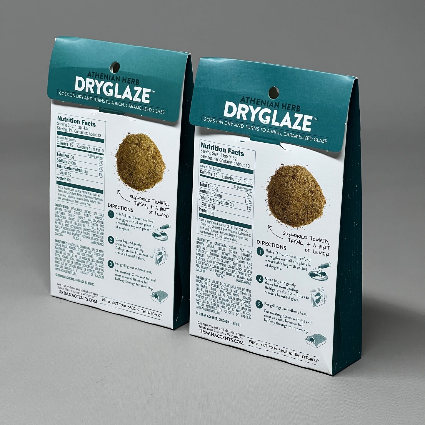 ZA@ LOT OF 3 URBAN ACCENTS 2-Pack Athenian Herb Dryglaze Seasoning Mix BB Oct 2023