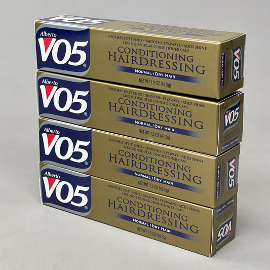 ALBERTO Vo5 Conditioning Hairdressing 4-PACK! Normal / Dry Hair 1.5 oz (New)