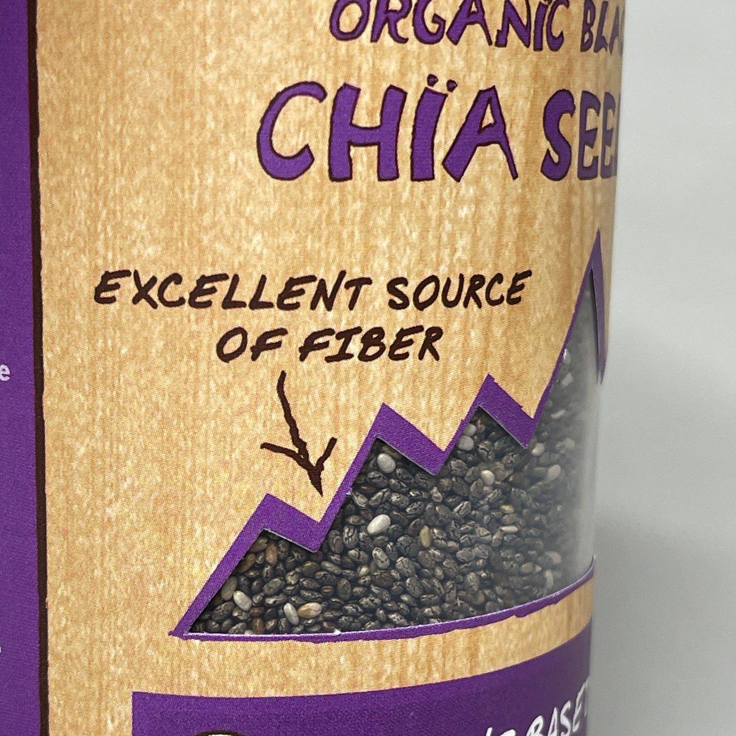 ZA@ NATIERRA Nature & Earth Organic Black Chia Seeds 7 oz Shakers / 2 Cartons (New) C