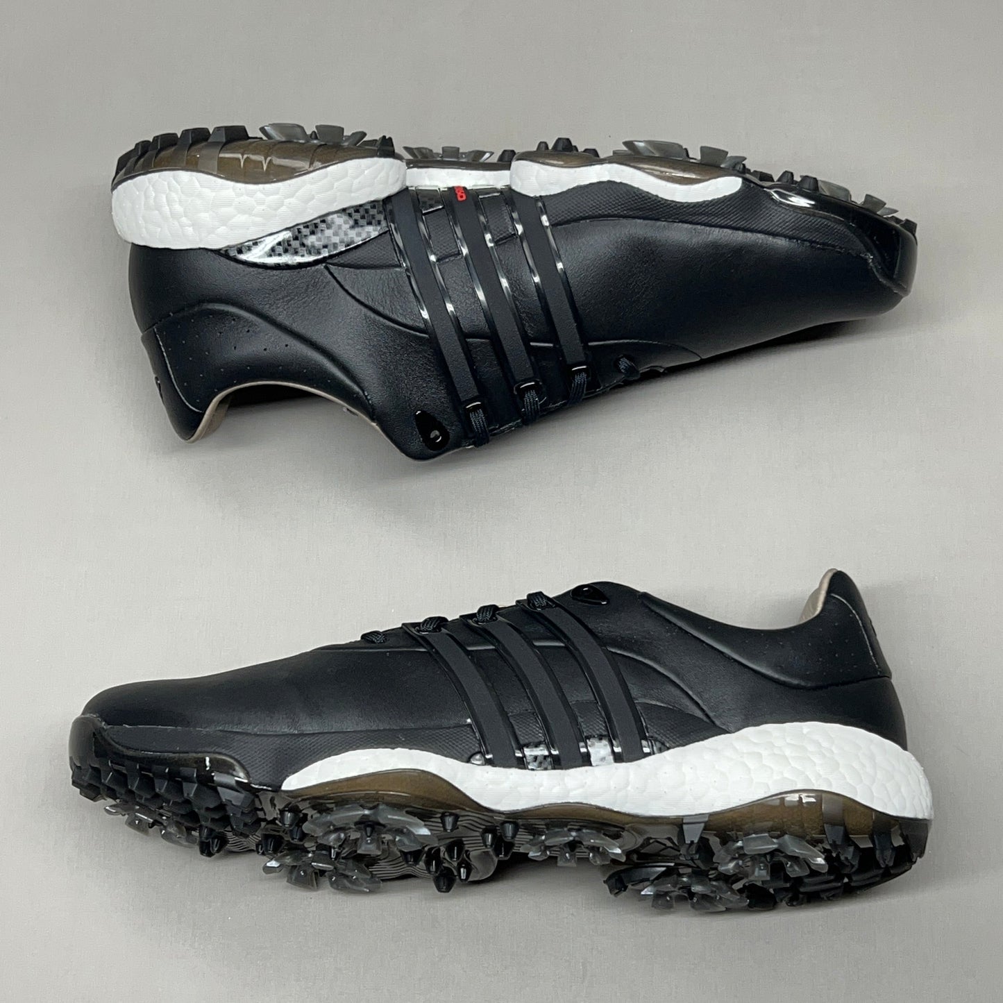 ADIDAS Golf Shoes TOUR360 22 Leather Men's Sz 7.5 Black / Iron Metallic GZ3158 (New)