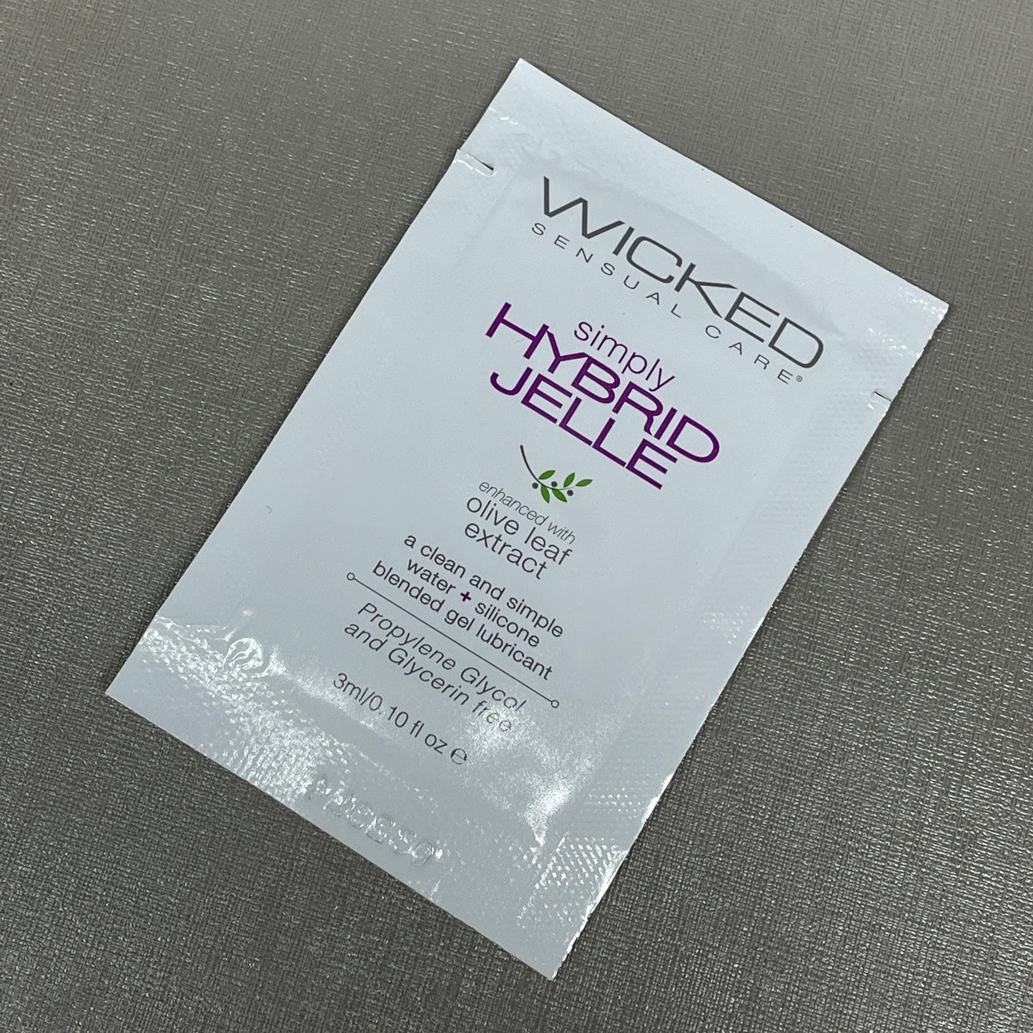 WICKED SENSUAL CARE 144-PACK Simply Hybrid Jelle Clean & Simple Water & Silicone Blended Gel Lubricant .1 oz Exp. 09/24 (New)