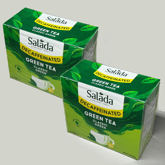 ZA@ SALADA Decaffeinated Classic Green Tea 40 Count Bags BB Dec 2023 (AS-IS) J