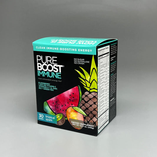 ZA@ PUREBOOST IMMUNE Antioxidant Energy Mix 30 Packets Tropical Spark 06/24 B