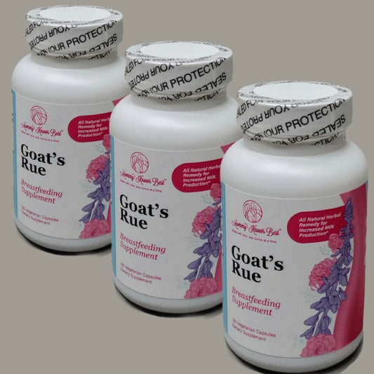 MOMMY KNOWS BEST Goat's Rue Breastfeeding Supplement 3-Pk of 120 Capsules (360 Total) Exp 10/23