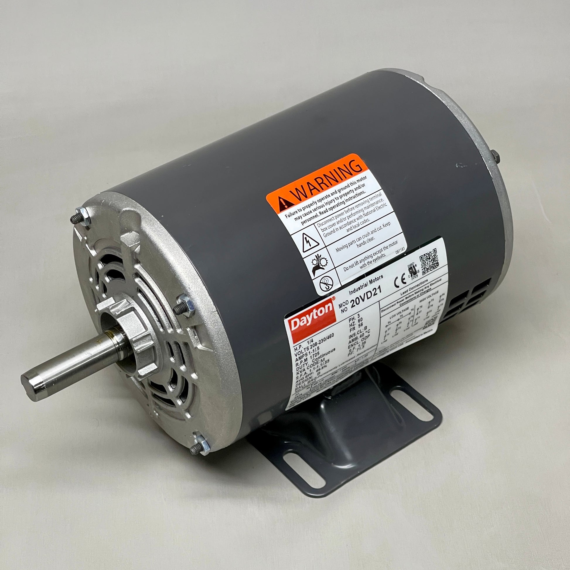 NIDEC Drive Systems DC Reel Motor 1/2 HP 650RPM 115V 6.5A P56SX205 (New)