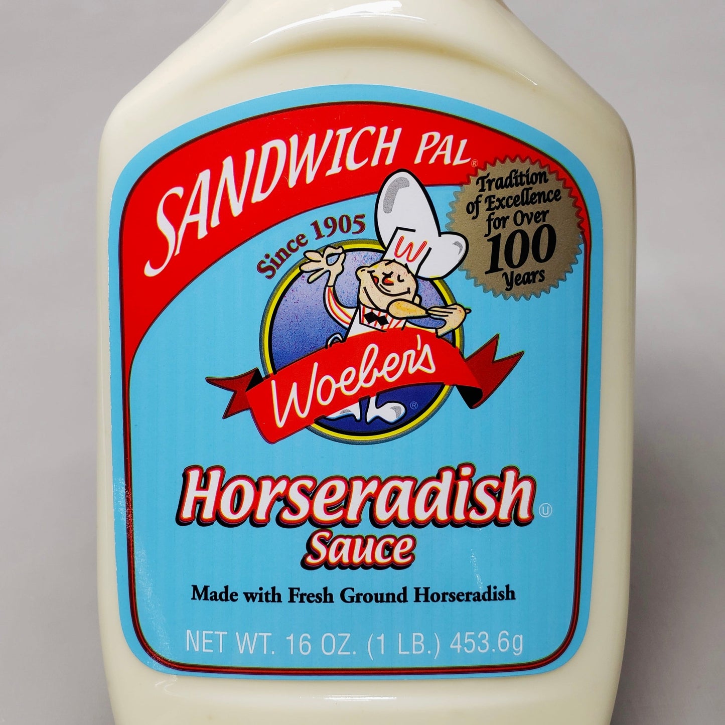 ZA@ WOEBER'S Mustard MFG Co. Sandwich Pal Horseradish Sauce 16 oz 10/23
