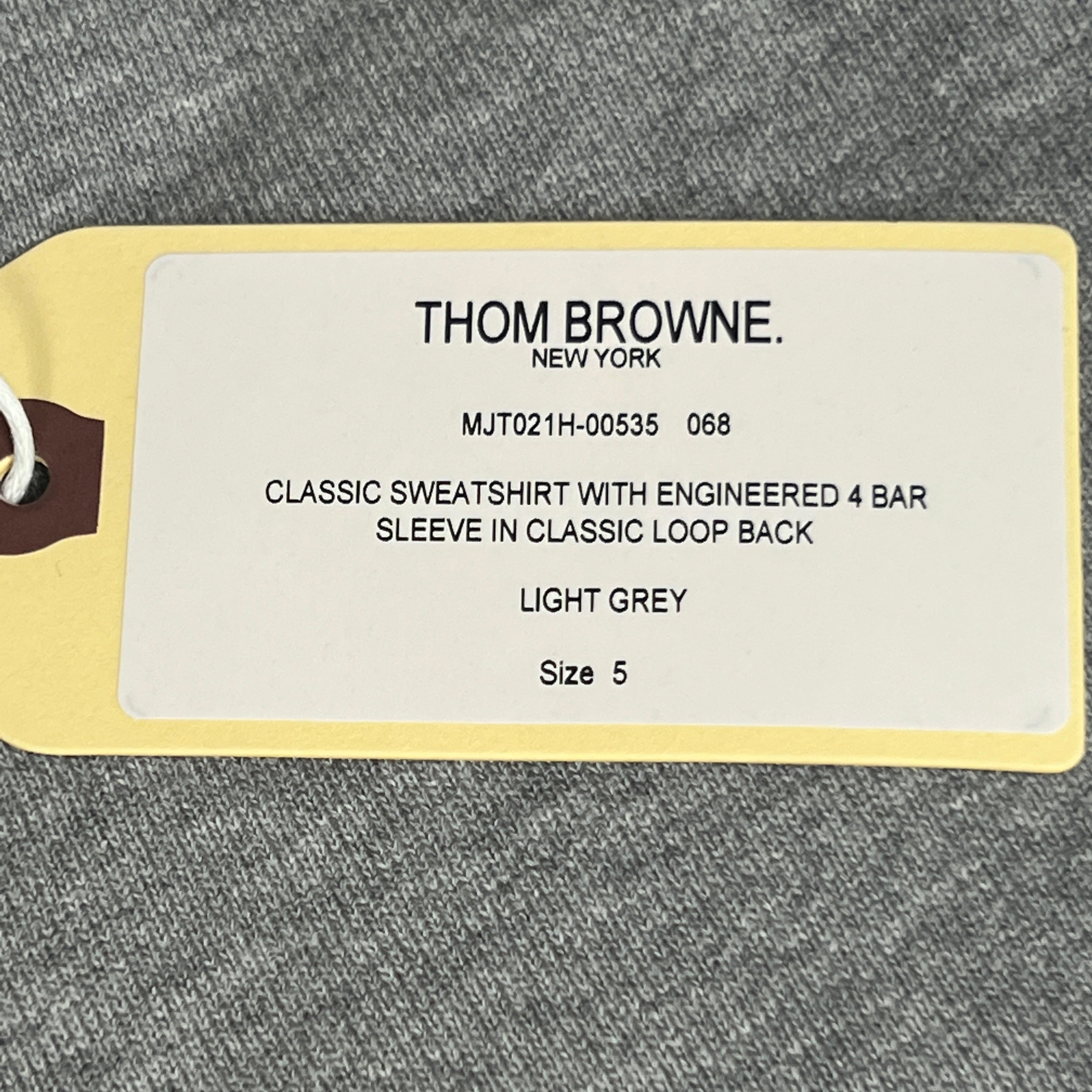 THOM BROWNE Classic Sweatshirt w/Engineered 4 Bar Sleeve in