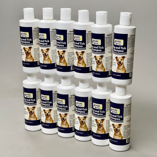 ROYAL PET Flea & Tick Shampoo 12-PACK for Dogs USA 8 fl oz (New)