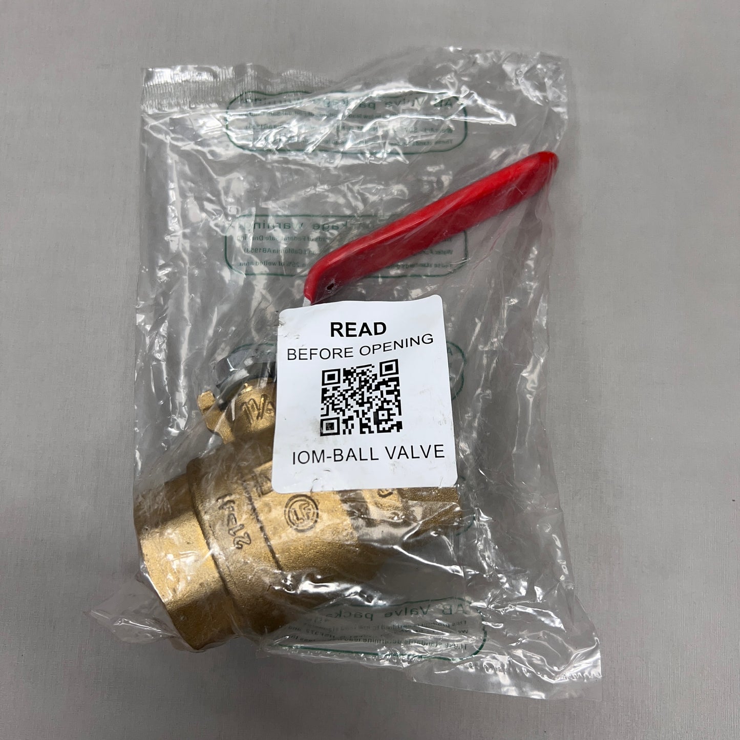 RED-WHITE VALVE Brass Full-Port Ball Valve 1-1/4" 1.47 lb 5592AB (New)