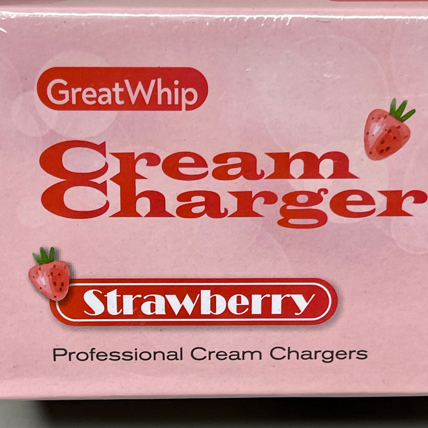 GREATWHIP Strawberry Professional Cream Chargers 24-PK Best By 06/26 (New)