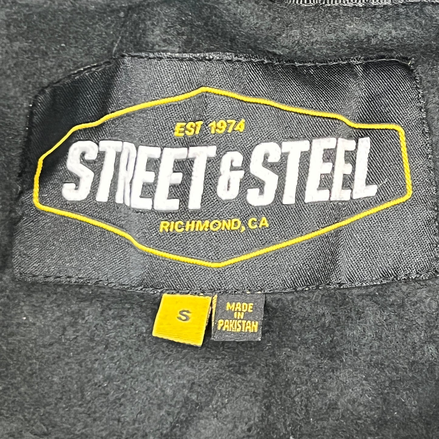 STREET & STEEL Anarchy 2 Motorcycle Jacket Men's Sz S Black SSA2JWH-BLK-SM (New)