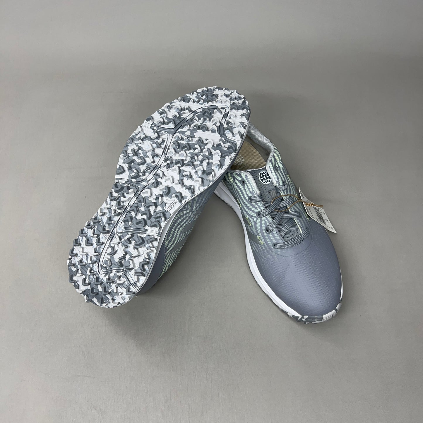 ADIDAS Golf Shoes W S2G SL Waterproof Women's Sz 7.5 Grey / Lime GZ3911 (New)