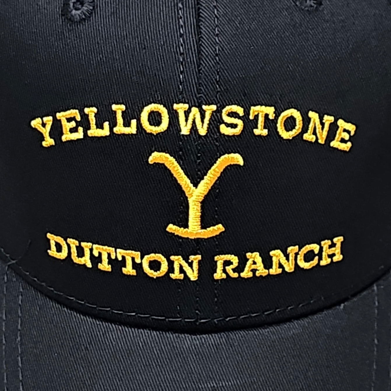YELLOWSTONE Dutton Ranch Baseball Cap Hat One Size XL Black Paramount TV Show (New)