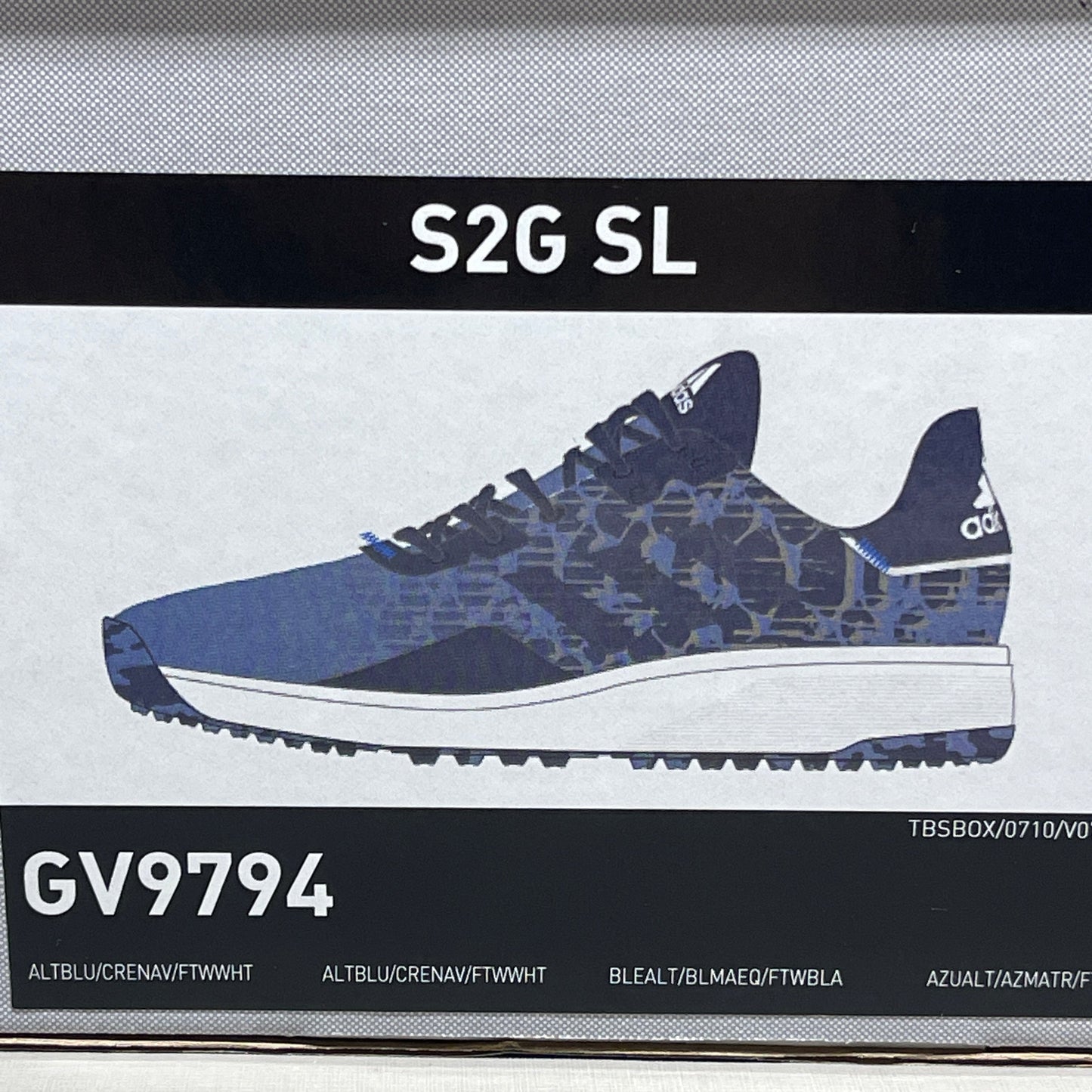 ADIDAS Golf Shoes S2G SL Waterproof Men's Sz 11.5 Blue / Navy / White GV9794 (New)