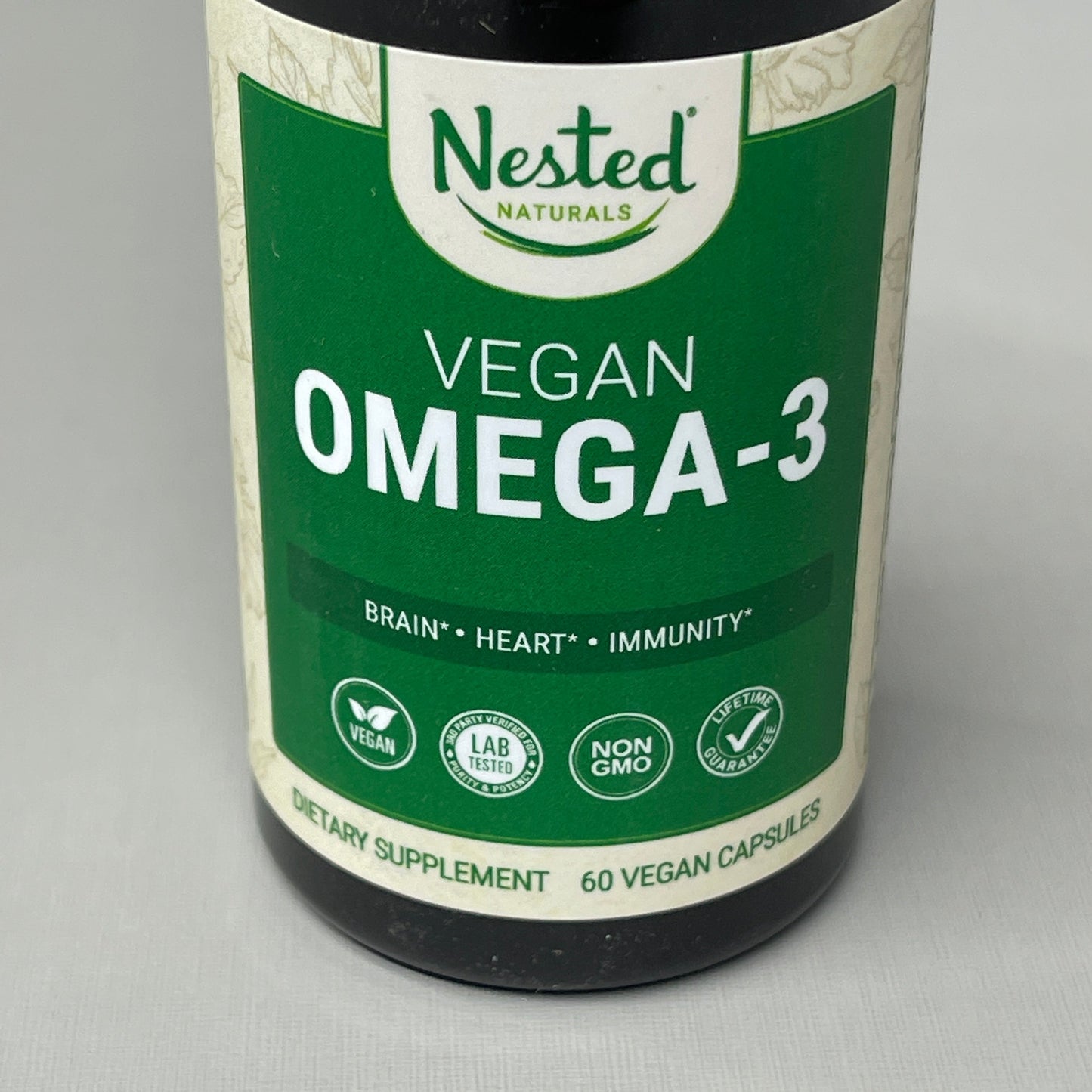NESTED NATURALS Lot of 10! Vegan Omega 3 & 6 DHA Supplement (Heart, Brain, Joint) 60 Capsules 01/24 (New Other)