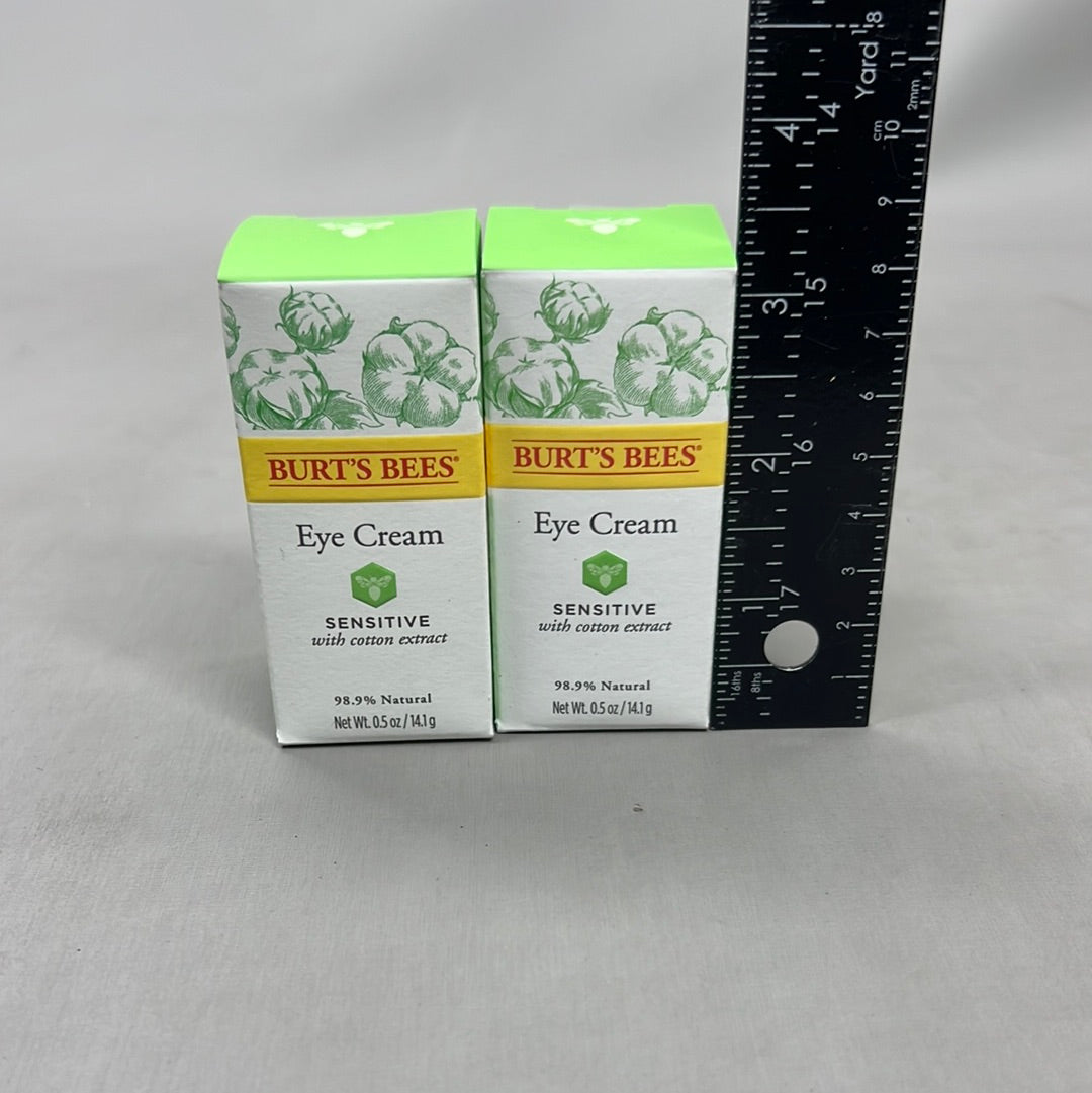 BURT'S BEES Calming Eye Cream Sensitive Solutions 2-Pack .5 oz each (new)