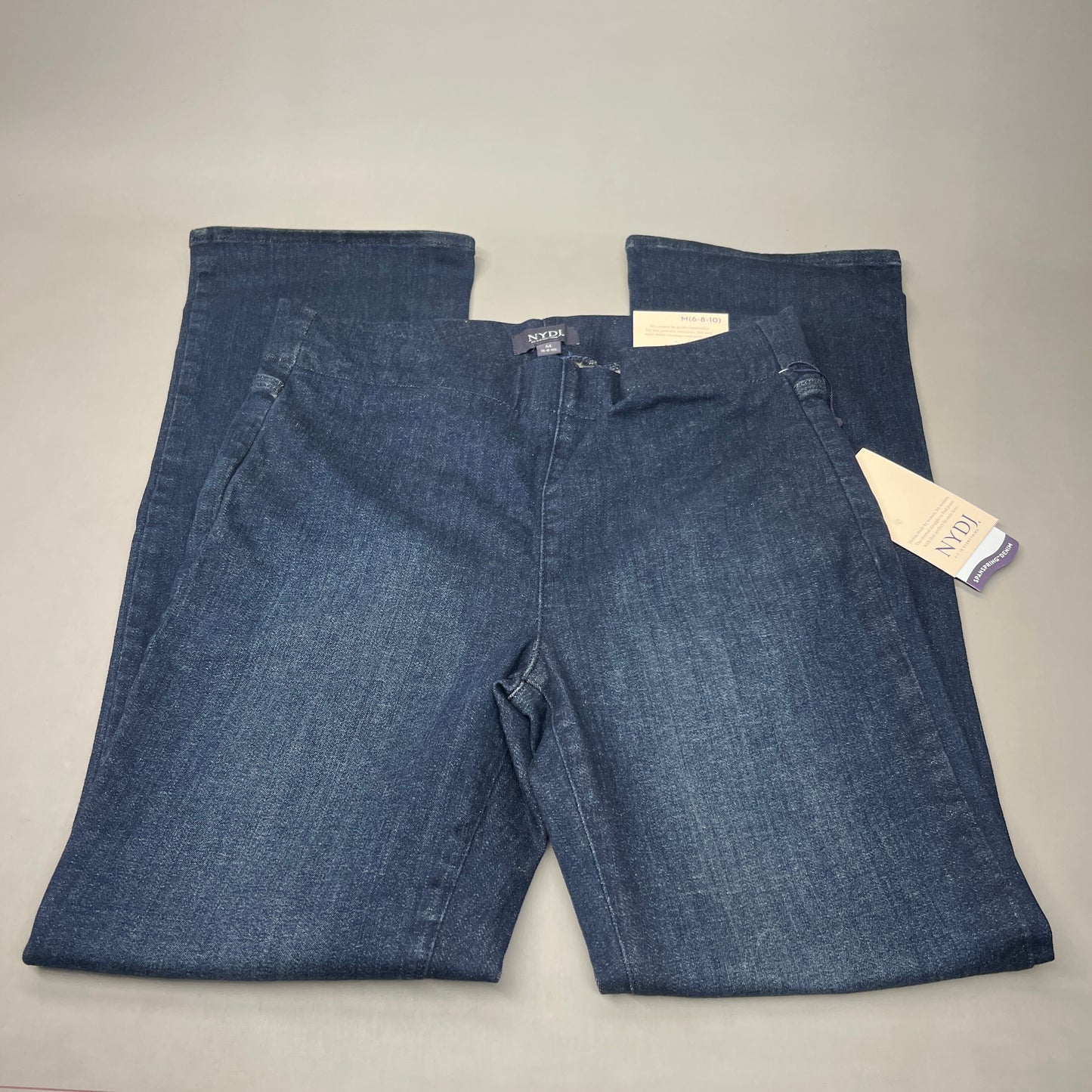 NYDJ Pull On Slim Boot Spanspring Denim Jeans Women's Sz M Kenzie MMNS8524 (new)