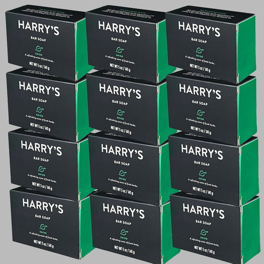 HARRY'S Shiso Bar Soap (12-PACK) 5 oz Fresh Herbs (New)