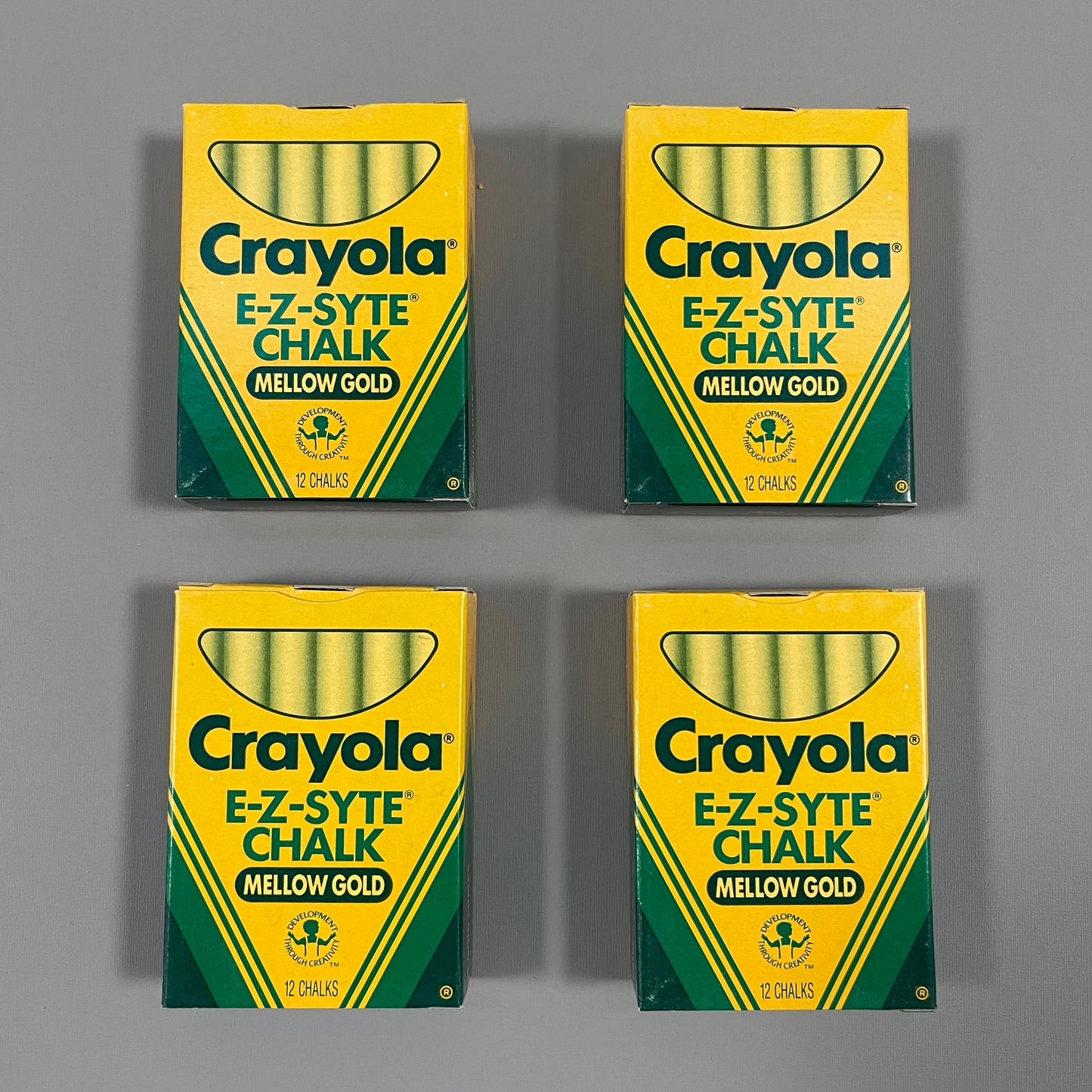CRAYOLA Vintage 1988 E-Z-STYE Chalk Mellow Gold 1420 Lot of 4! (New)