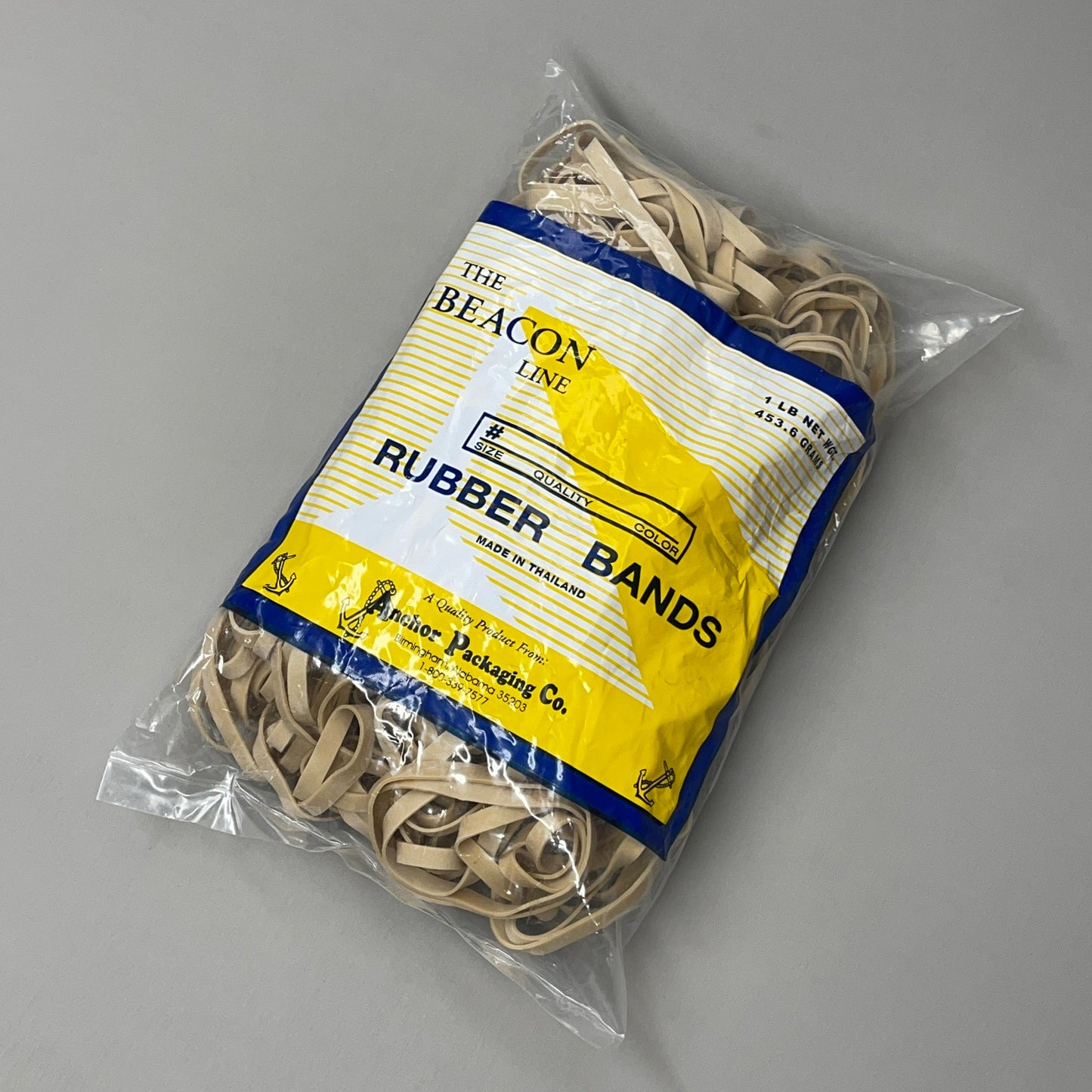 za@ ANCHOR PACKAGING CO The Beacon Line Rubber Bands 3 lbs Total (3 x 1 lb Bags) Size 64 (New) E