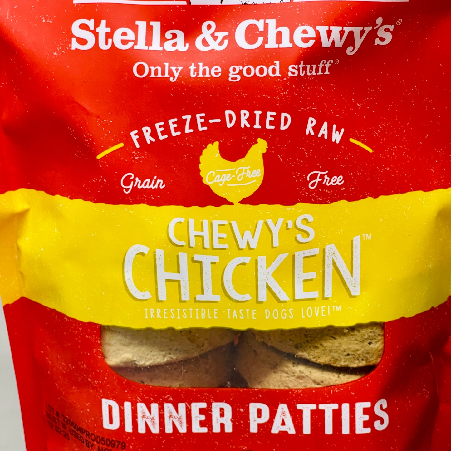 STELLA & CHEWY’S Chicken Freeze-Dried Raw Grain-Free Dinner Patties 5.5 oz 11/23 (New)
