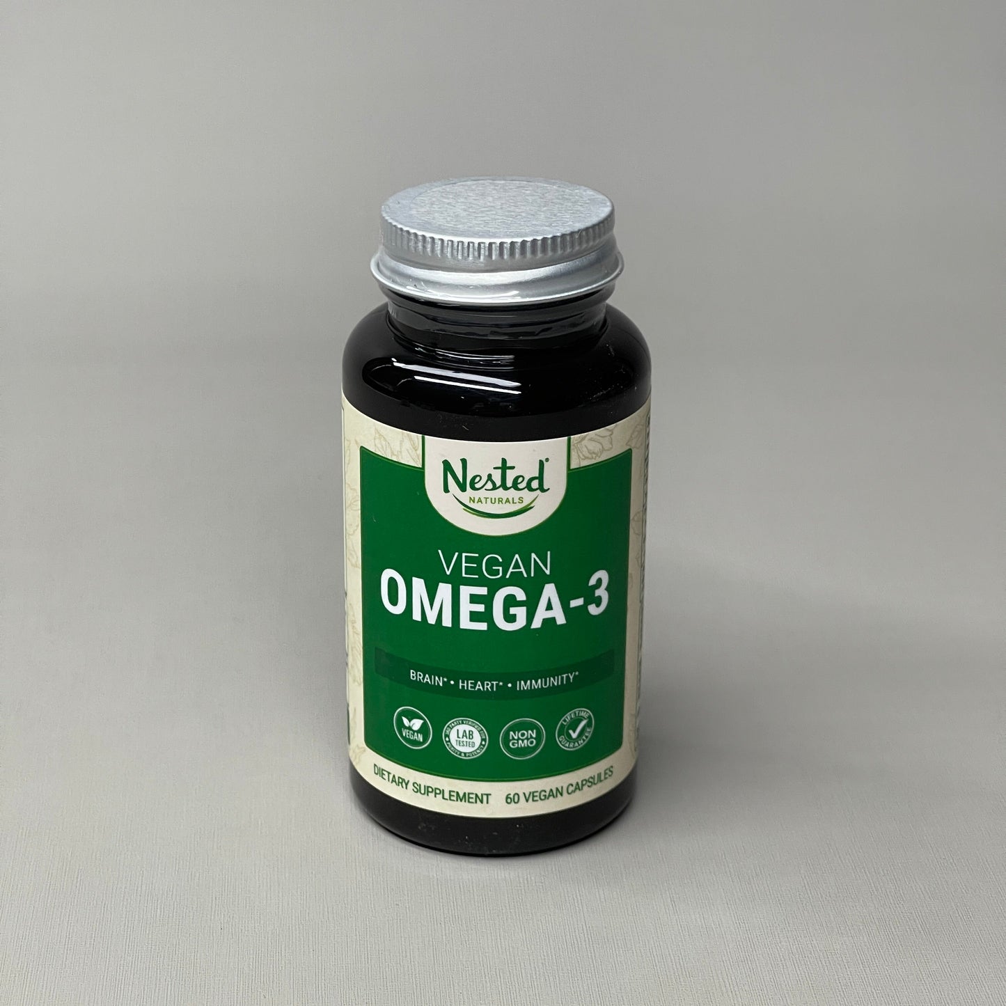 NESTED NATURALS Lot of 10! Vegan Omega 3 & 6 DHA Supplement (Heart, Brain, Joint) 60 Capsules 01/24 (New Other)