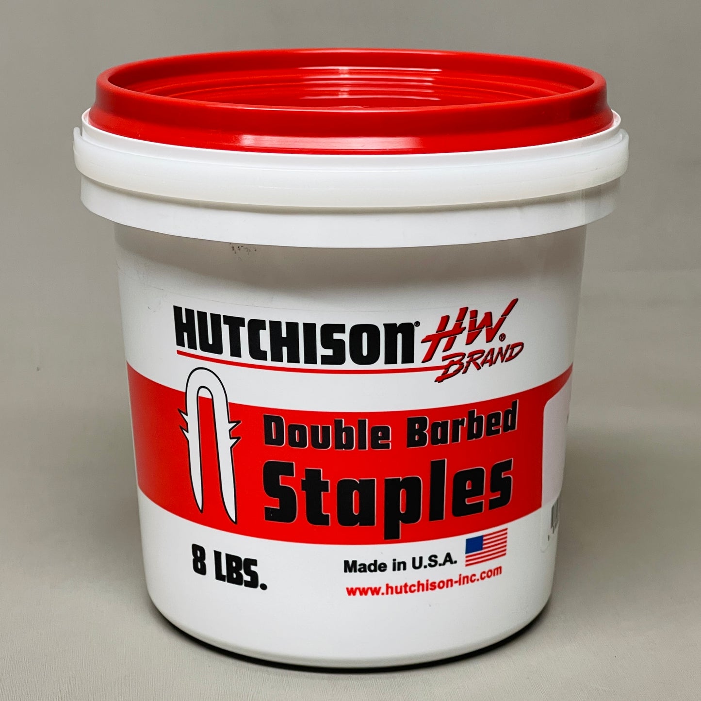 HW BRAND (Hutchinson Inc) Double Barbed Galvanized Fence Staples 1-1/2" 8 lb (New)