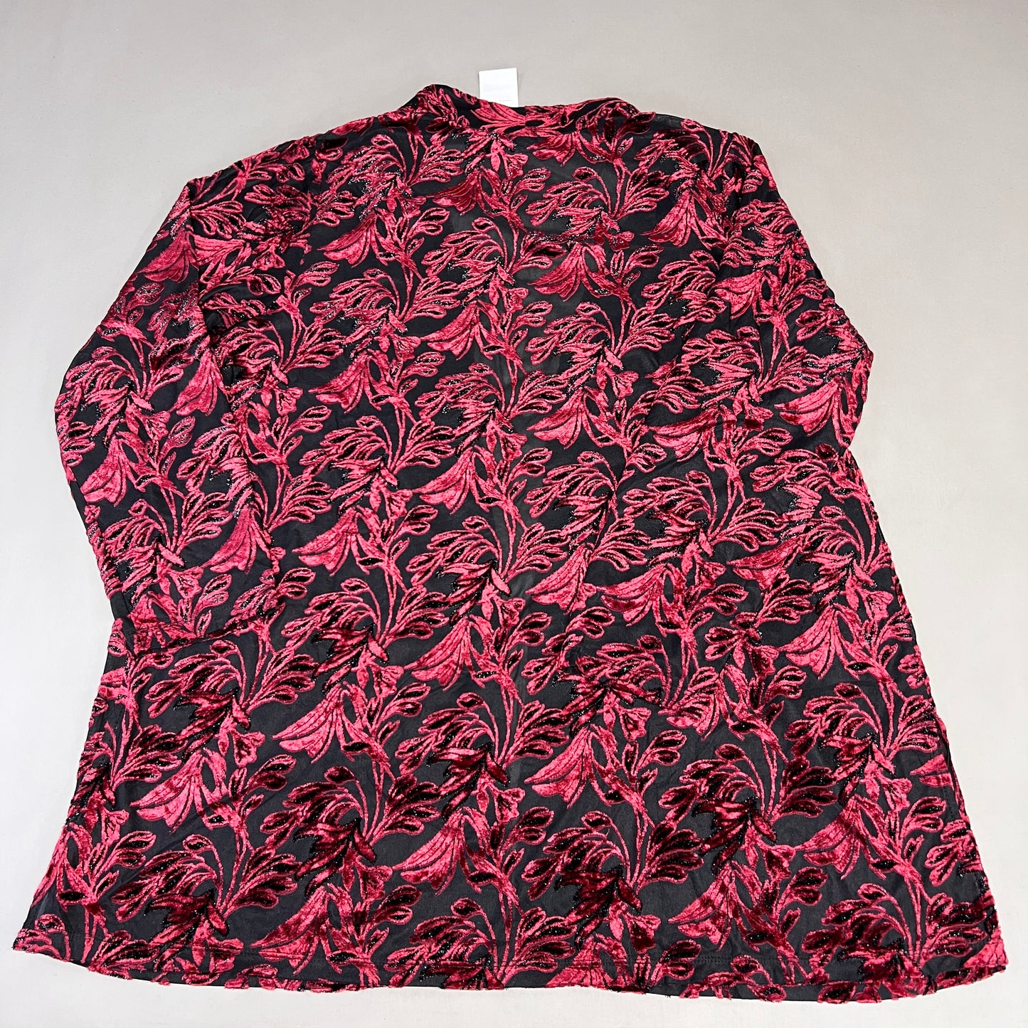 SUSAN GRAVER Knit Cardigan & Tank Set Women's Sz XL Red / Black A384258E97670 (New)