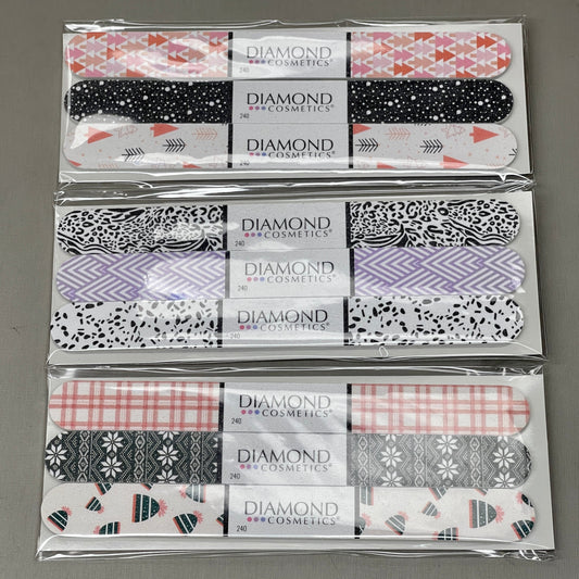 ZA@ DIAMOND COSMETICS 48 Packs of 3! Holiday Nail Files Multiple Prints 85386DT (New) B