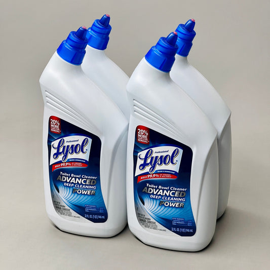 ZA@ 4-PACK! LYSOL Toilet Bowl Cleaner Advanced Power Deep Cleaning 32 fl oz (New)