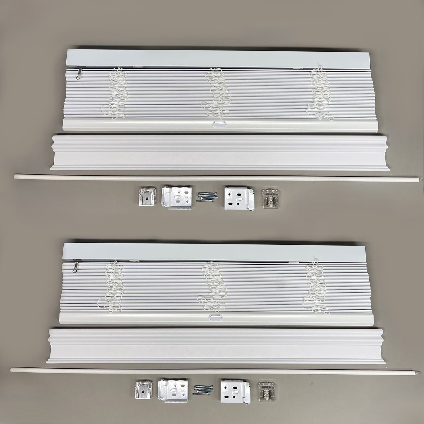 2-PACK! ILM 2" Faux Wood Blinds 28" W (27.5" actual) x 60" L White (New)