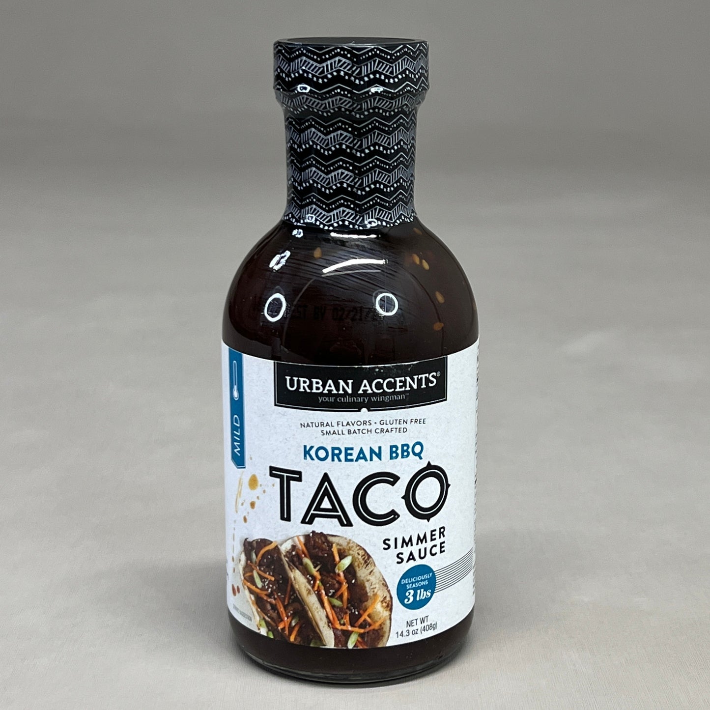 URBAN ACCENTS Mild Korean Barbecue Taco Simmer Sauce 14.3 oz GF 02/24 QURA4E31 (New)