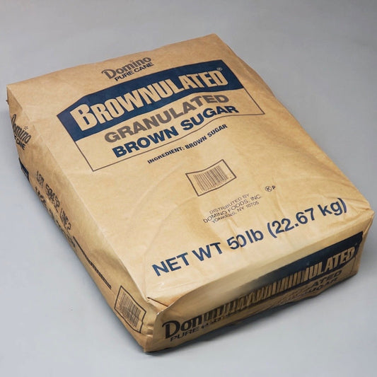 Z@ DOMINO FOODS Pure Cane Brownulated Granulated Brown Sugar 50 LBS (New)