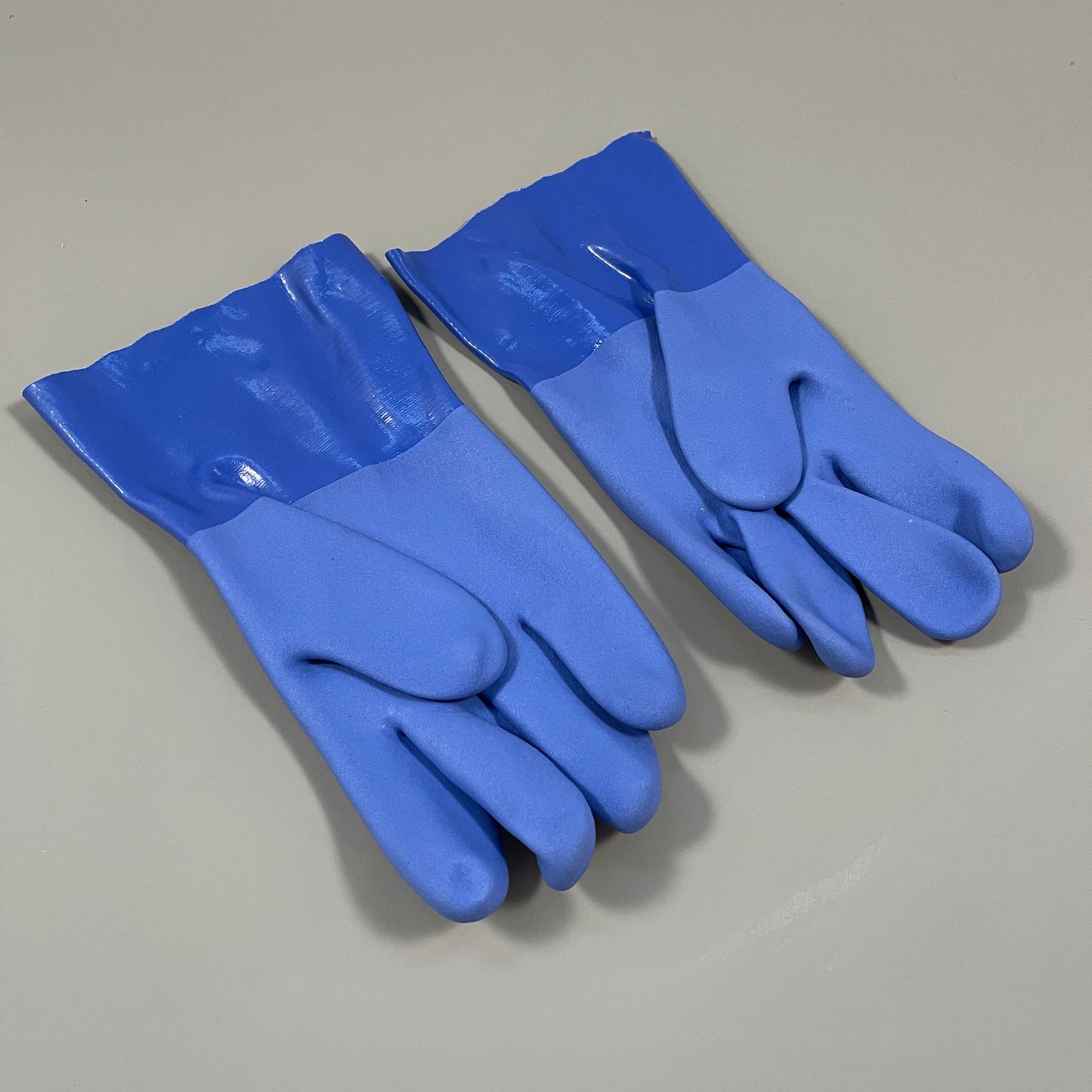 MCR SAFETY Blue Coat Work Gloves PVC Coated Triple Dipped Sz 3XL Blue (New)