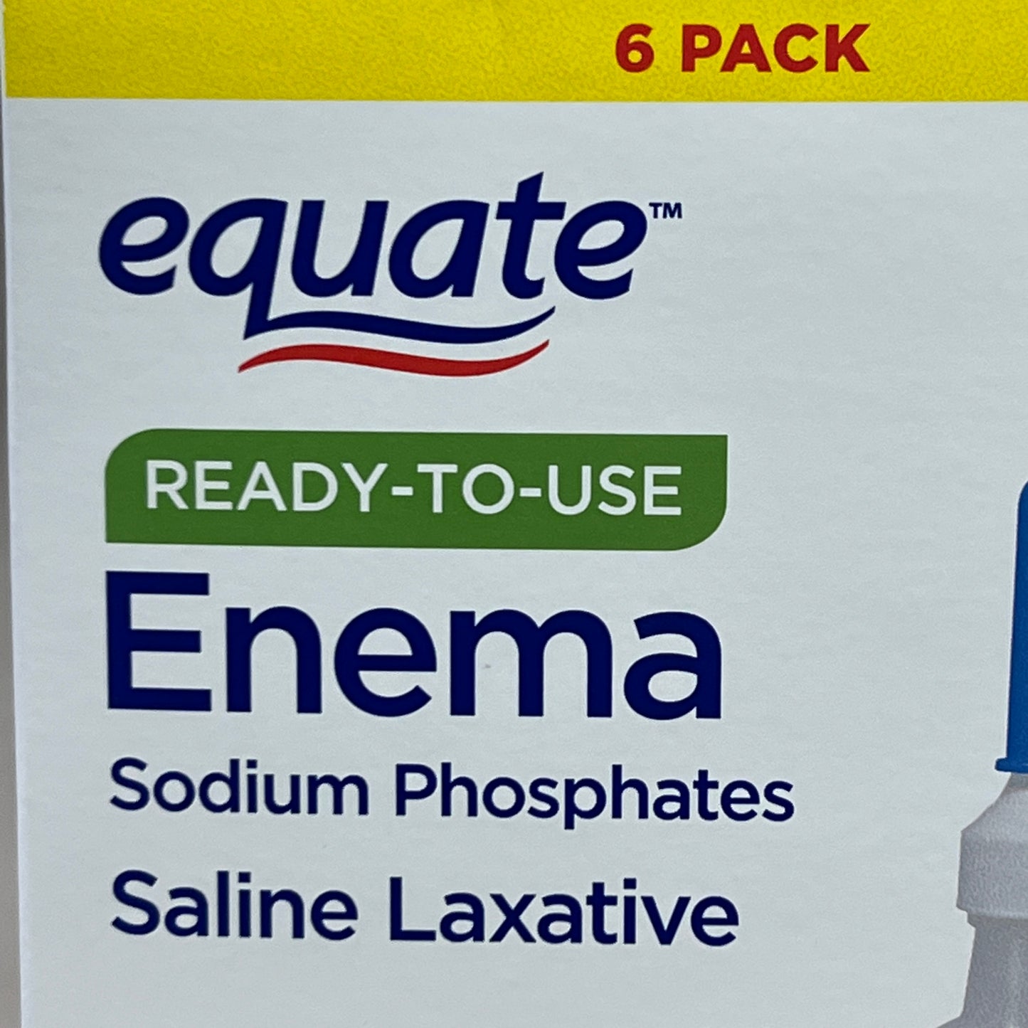 ZA@ EQUATE 6-PACK Enema Sodium Phosphates Saline Laxative Bottles 4.5 fl oz 9/24 429703 (New)