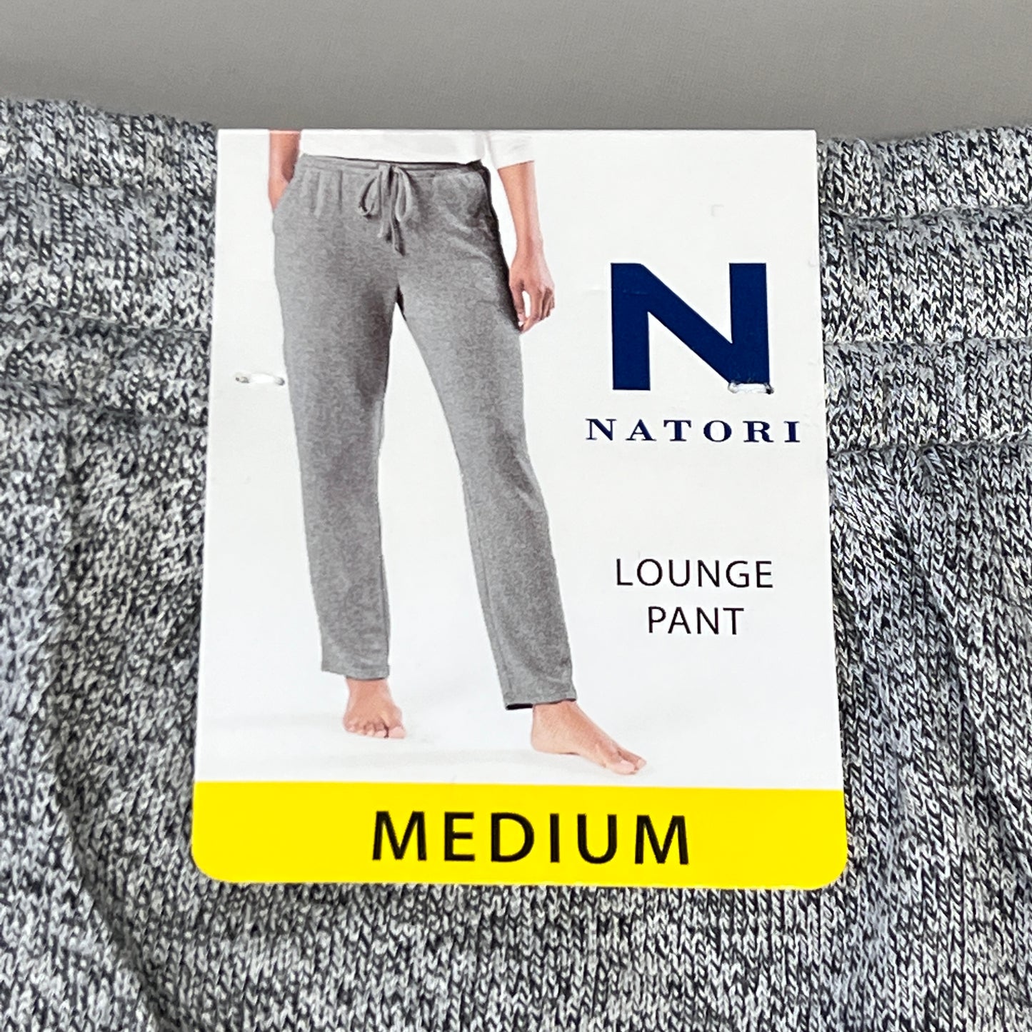 NATORI Soft Stretch Knit Lounge Pant Ankle Length Women's Sz M Heather Grey NC7208Y (New)