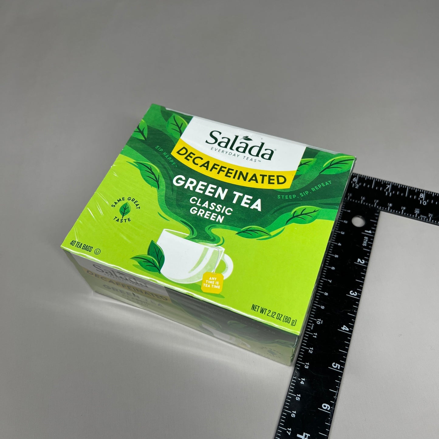 ZA@ SALADA Decaffeinated Classic Green Tea 40 Count Bags BB Dec 2023 (AS-IS) F