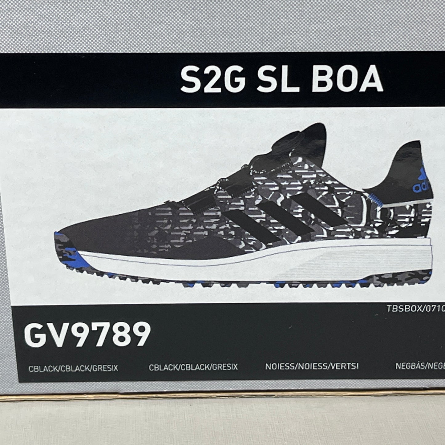 ADIDAS Golf Shoes S2G SL BOA Spikeless Men's Sz 12 Black / Grey GV9789 (New)