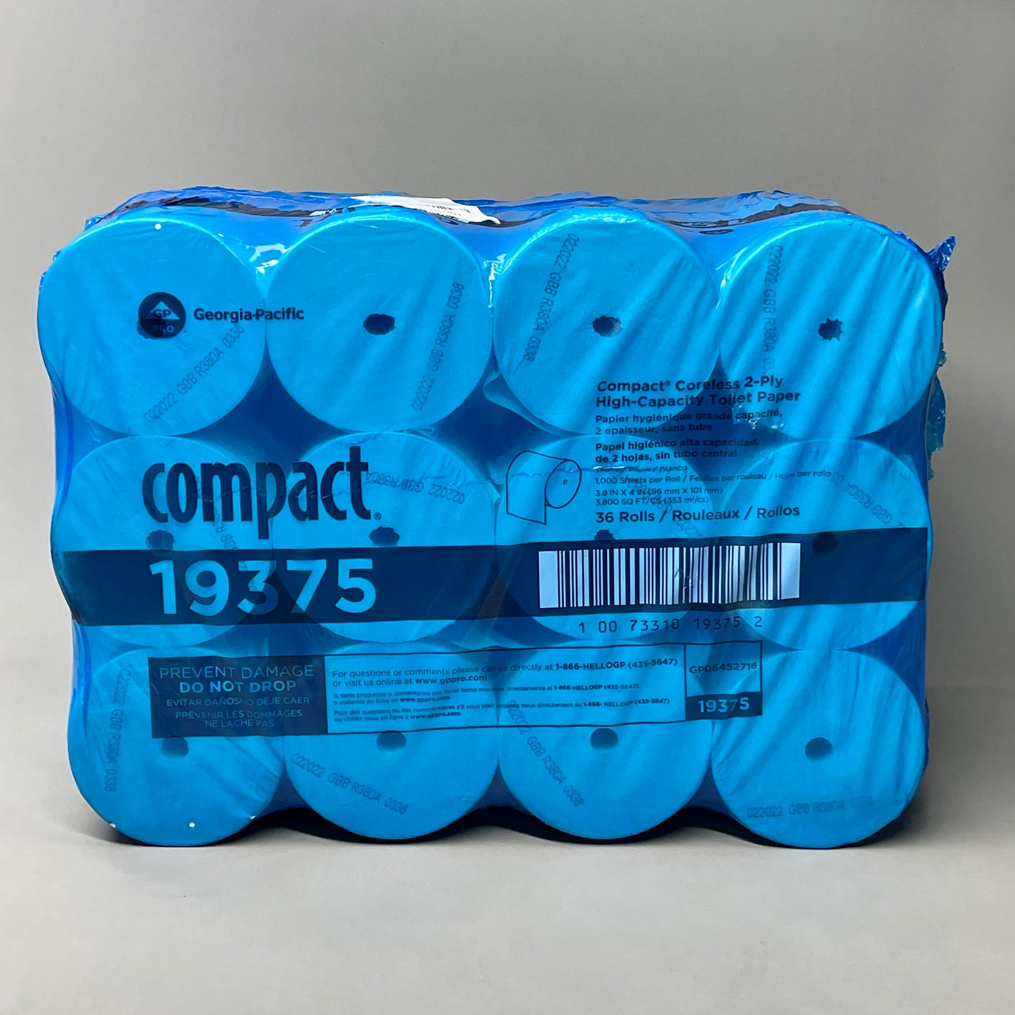 GEORGIA PACIFIC Compact Coreless 2-Ply Bathroom Tissue Toilet Paper 1000 Sheets / Roll 36 Rolls