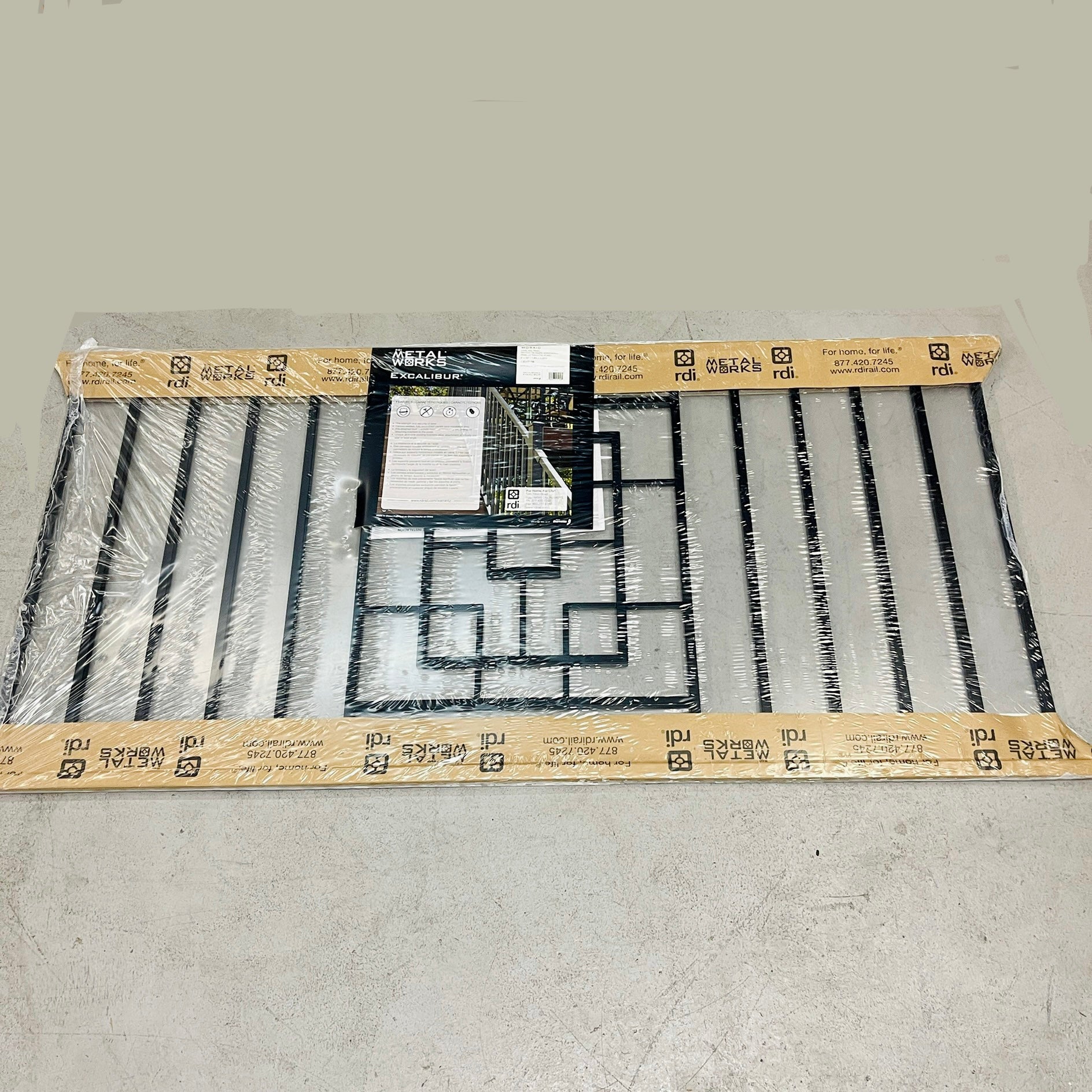 RDI METAL WORKS Excalibur Mosaic Level Rail Panel 6' X 34" Black 73045156 (New)