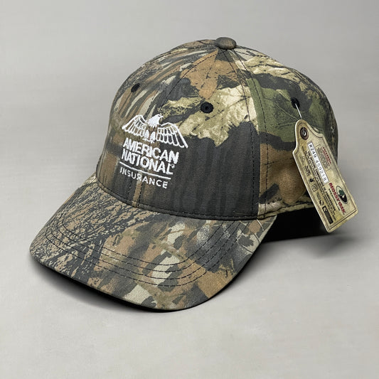 AMERICAN NATIONAL INSURANCE Mossy Oak Cap / Hat Adjustable One Size Camo (New)