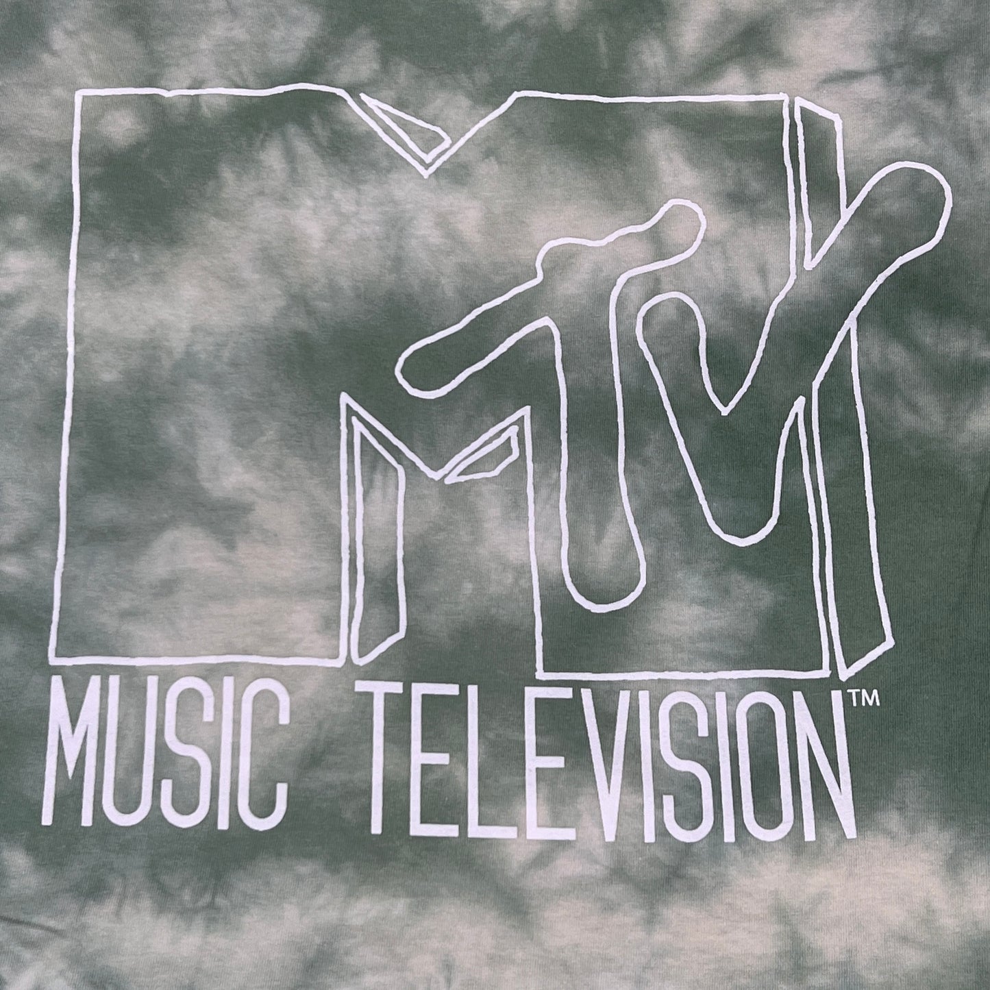 MTV Mint and White Tie-Dye Short Sleeve T-Shirt Women's Sz M 86947(New)