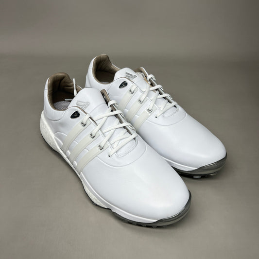 ADIDAS Golf Shoes TOUR360 22 Leather Men's Sz 7.5 White / Silver GV7245