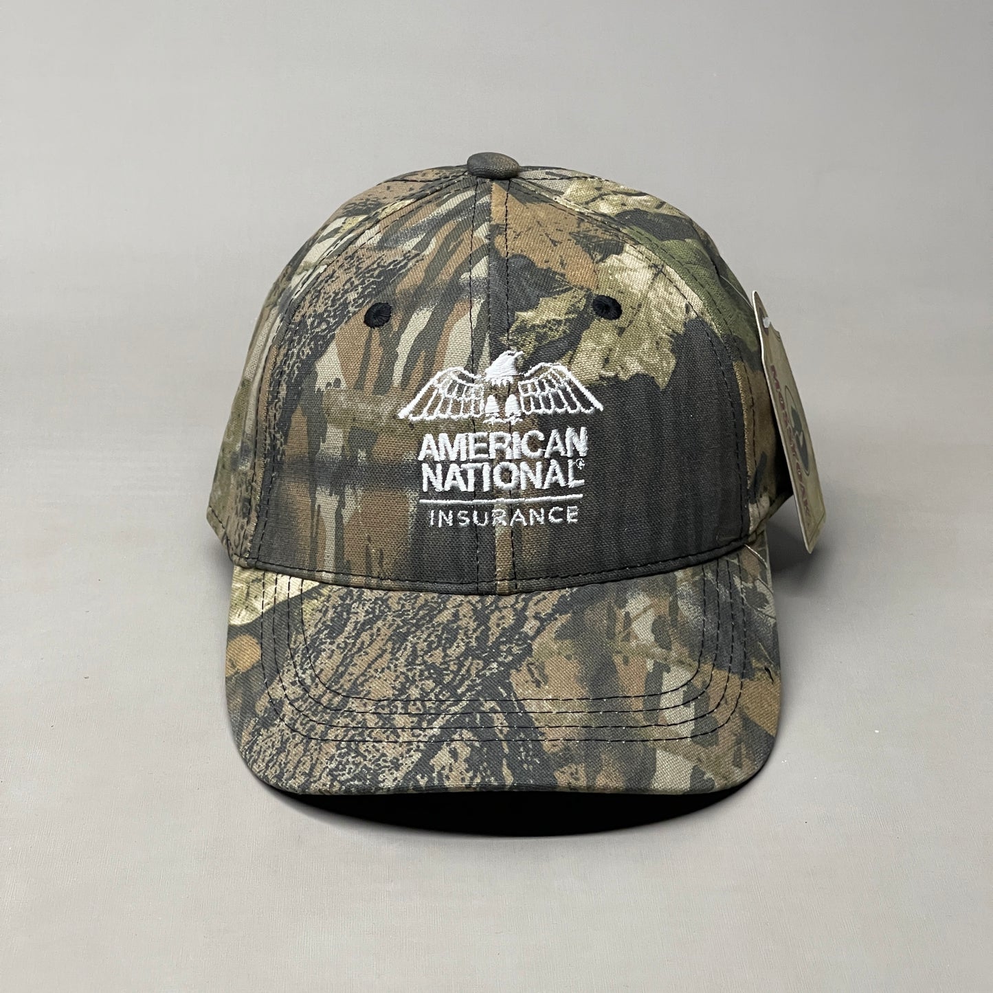 AMERICAN NATIONAL INSURANCE Mossy Oak Cap / Hat Adjustable One Size Camo (New)