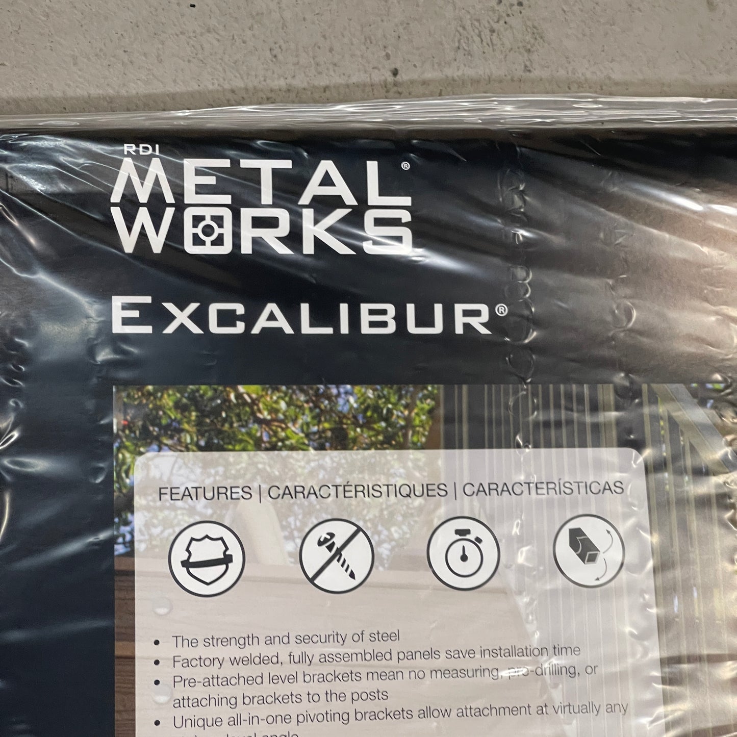 RDI METAL WORKS Excalibur Mosaic Level Rail Panel 6' X 34" Black 73045156 (New)