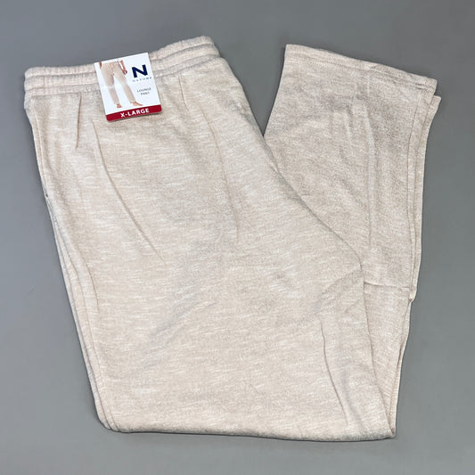 NATORI Soft Stretch Knit Lounge Pant Ankle Length Women's Sz XL Heather Latte NC7208Y (New)