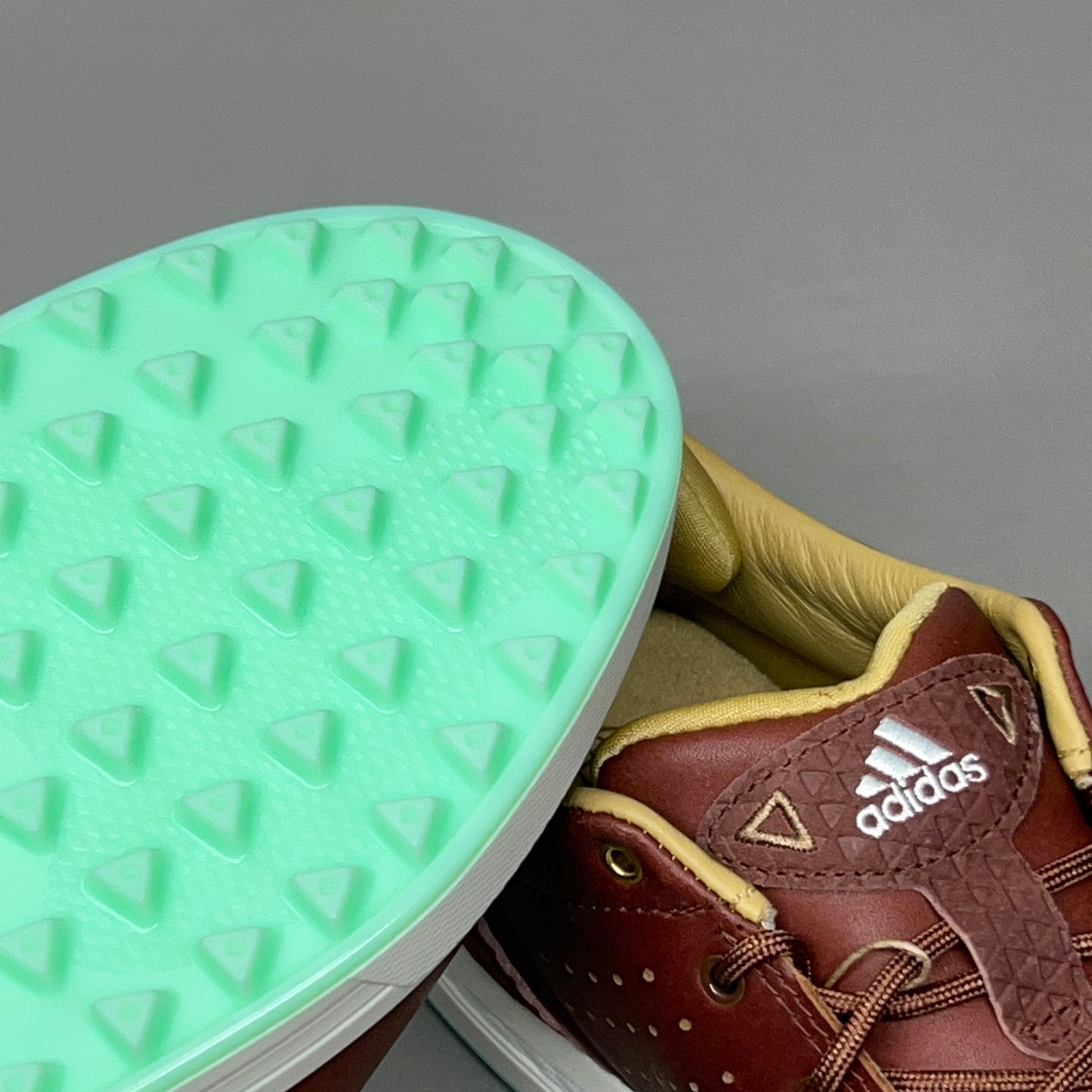 ADIDAS Golf Shoes Waterproof Flopshot Men's Sz 9 Tan / Beige / Mint GY8523 (New)