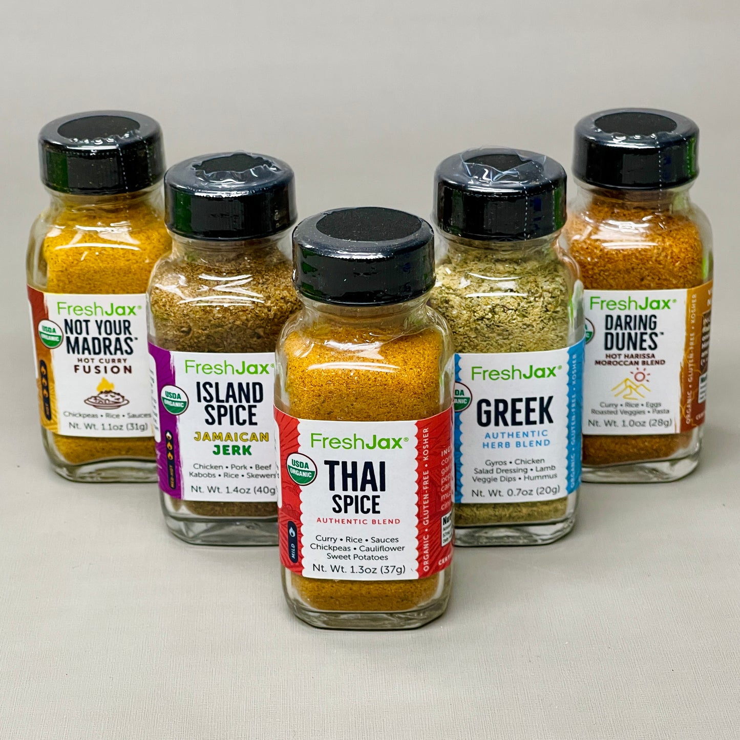 Freshjax Taste The World Organic Seasonings Variety 5 Pack