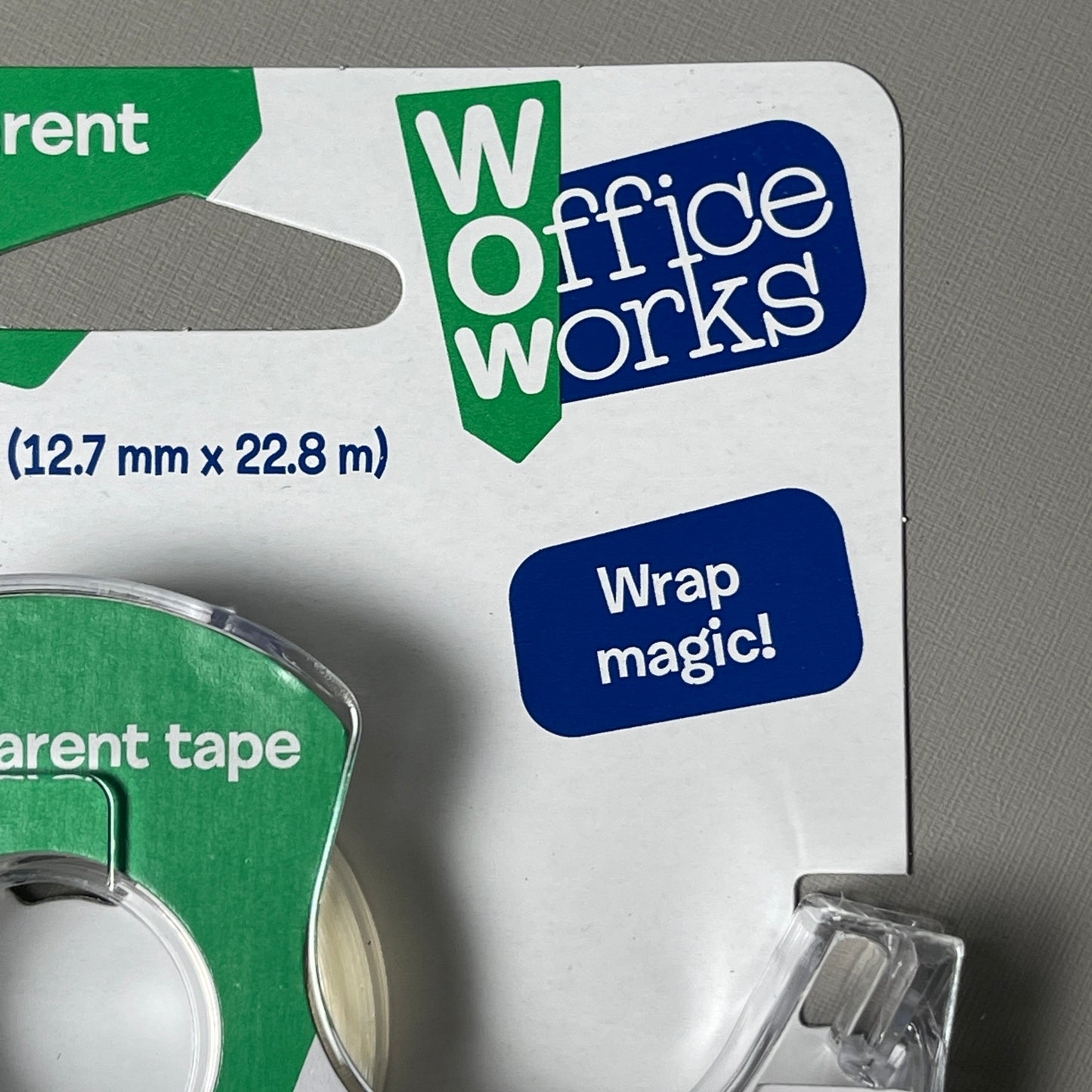 WOW Office Works Transparent Tape 6 Pack 1/2" X 25 YD Per Roll
